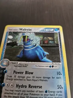 Pokemon TCG Team Aqua's Walrein 6/95 Team Magma vs Team Aqua Holo - Image 4
