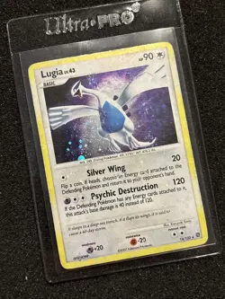 2007 Pokemon Lugia 14/132 Secret Wonders Holo-Rare SWIRL & HOLO BLEED HP/DMG - Image 3