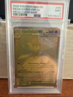 2025 POKEMON MEG EN-MEGA EVOLUTION MEGA HYPER RARE #187 MEGA GARDEVOIR EX PSA 9 - Image 1