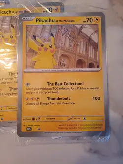 4 x Pikachu At The Museum Jumbo Sealed Promo-Pokemon X Natural HistoryMuseum TCG - Image 3
