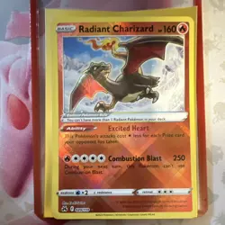 Pokemon Radiant Charizard 020/159 Crown Zenith Holo Radiant Rare 2023 - Image 1
