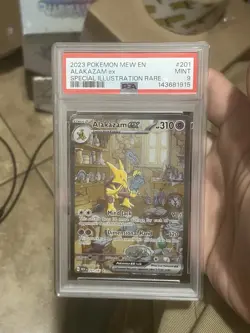 Alakazam EX 151 Special Illustration Rare SIR Pokemon TCG 201/165 PSA 9 English - Image 1