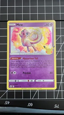 Pokemon TCG Mew 011/025 Celebrations 25th Anniversary Holo Rare NM 11 - Image 1