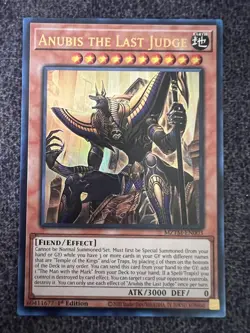 Yugioh Anubis the Last Judge MZTM-EN003 Ultra Rare 1st Edition NM - Image 1