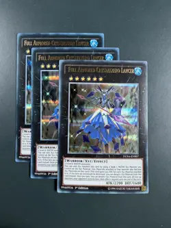 Yugioh - Full Armored Crystalzero Lancer X3 Playset - Ultra Rare - DUSA - 1st - Image 1