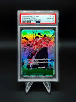 One Piece TCG – OP06-118 Zoro Manga Alternate Art PSA 10 - Image 1