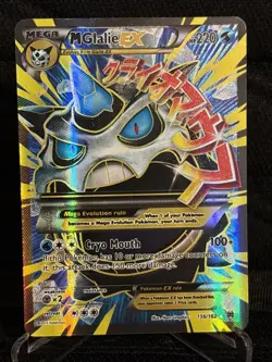 Pokemon Mega M Glalie EX Full Art Holo Rare Card 156/162 XY Breakthrough - Image 1
