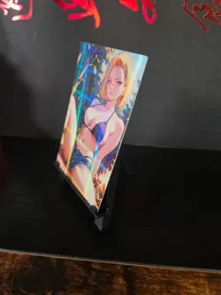 Android 18 Dragon Ball Art Card Holo Glitter Anime Sexy Waifu CCG - Image 2