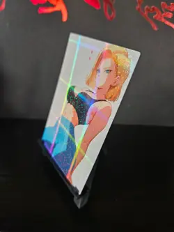 Android 18 Dragon Ball Art Card Holo Glitter Anime Sexy Waifu CCG - Image 2