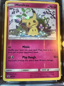 2019 Pokemon SM Black Star Promo Card #SM163 Mimikyu-Holo CGC 7.5 - Image 1