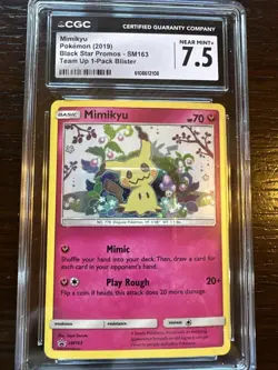 2019 Pokemon SM Black Star Promo Card #SM163 Mimikyu-Holo CGC 7.5 - Image 2