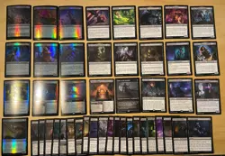 MTG Lot Of 46 Battle For Baldur’s Gate BLACK Cards Including FOILS - Image 1