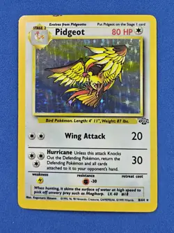 🔵 1999 Pokemon TCG Jungle PIDGEOT 8/64 Holo Rare Card WOTC MP - Image 1