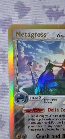 Metagross 11/113 EX Delta Species Reverse Holo Rare Stamped Pokemon Card 2005 - Image 2