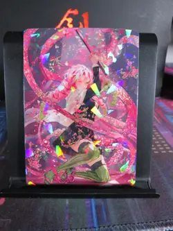 Mitsuri Kanroji Demon Slayer Art Card Holo Cracked Ice Anime CCG Collectible - Image 1