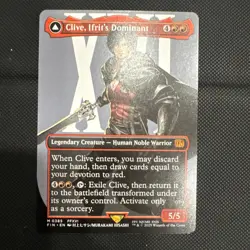 MTG Final Fantasy (alternate art) Borderless #385 Clive Ifrits Dominant - Image 1