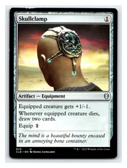 1x Skullclamp, Commander Legends Baldur's Gate, Magic MTG, LP Light Play - Image 1
