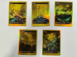 First Place Foil Driver Seat Full Art Lands Set of 5 Aetherdrift DFT MTG 507-511 - Image 1