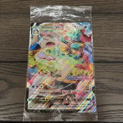 Pokemon TCG~Snorlax VMAX [Sword&Shield Stamped GameStop Exclusive 142/202] Jumbo - Image 1