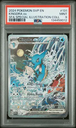 2024 POKEMON SVP EN-SV BLACK STAR PROMO #131 KINGDRA EX PSA 9 - Image 1
