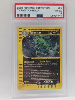 Pokemon Tyranitar 029/165 Expedition Base Set Holo Rare PSA 4 TCG - Image 1