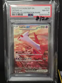 Pokemon Latias ex 239/191 Sv08 Special Illustration Rare Holo PSA 8 - Image 1