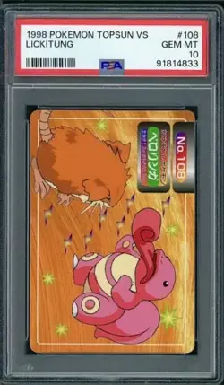 PSA 10 Lickitung Japanese Topsun VS 1998 No 108 Pokemon Lickitung LOW POP - Image 1
