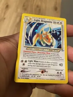 Pokemon Light Dragonite Neo Destiny Holo Rare NM 14/105 Unlimited English - Image 3