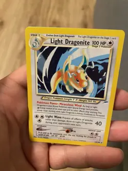 Pokemon Light Dragonite Neo Destiny Holo Rare NM 14/105 Unlimited English - Image 5