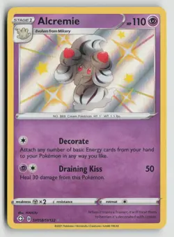 Alcremie SV058/SV122 Pokemon Shining Fates: Shiny Vault Shiny Holo Rare NM - Image 1