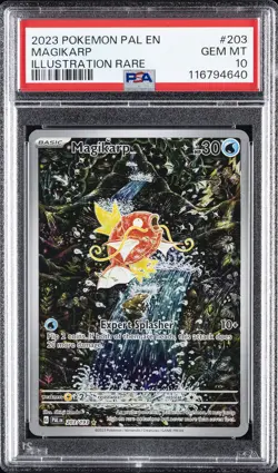2023 POKEMON PAL EN-PALDEA EVOLVED ILLUSTRATION RARE #203 MAGIKARP PSA 10 - Image 1