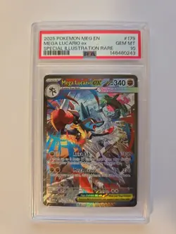 Pokemon Mega Lucario EX 179/132 Special Illustration Rare Holo PSA 10 - Image 1