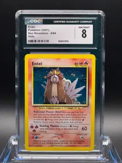 CGC 8 NM/MINT+ ✨ - Entei 06/64 Neo Revelation Holo - 2001 Pokemon - Image 1