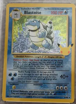 2021 Pokemon Celebrations BLASTOISE-HOLO Classic Collection #2 GEM MT PSA 10 - Image 3