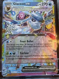 Pokemon TCG Glaceon EX 026/131 Prismatic Evolutions Holiday Calendar CGC 10 - Image 1