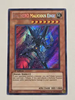 Evil Hero Malicious Edge LCGX-EN029 Secret Rare Yugioh 1st Edition Mint - Image 1