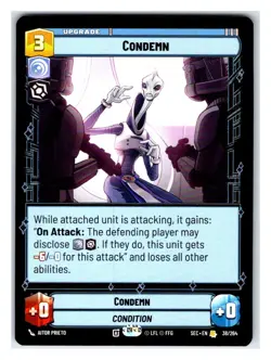 Star Wars Unlimited - Condemn - Secrets of Power 38/264 Normal - Image 1
