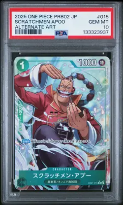 One Piece [PRB-02] Scratchmen Apoo EB01-015 Alternate Art - PSA 10 - Image 1
