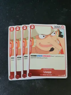 x4 Usopp - OP01-004 - R - Foil New Romance Dawn One Piece - Image 1