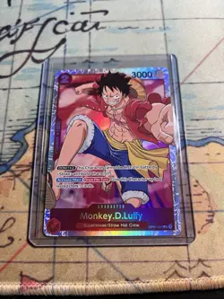 Namco One Piece CCG Monkey.D.Luffy OP01-024 Premium Booster Super Rare Foil - Image 1