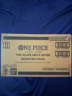 One Piece The Azure Sea's Seven OP-14-EB04 Sleeved Booster Case 144 Packs Sealed - Image 1