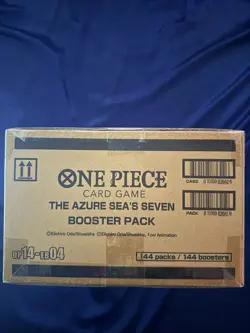 One Piece The Azure Sea's Seven OP-14-EB04 Sleeved Booster Case 144 Packs Sealed - Image 3