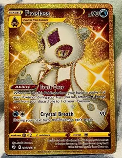 Pokemon Froslass (Secret) Gold 226/203 SWSH07: Evolving Skies Rare Holo Card NM - Image 1