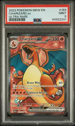 Pokemon TCG Charizard EX 183/165 Scarlet & Violet 151 Card English Edition PSA 9 - Image 1