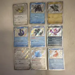Pokemon TCG Paldea Fates 9 Card Lot Holo Shiny Ditto Pidgey Baxcalibur Maushold - Image 1