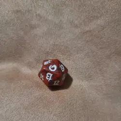1x Magic the Gathering D20 SPINDOWN Lifecounter Red MTG Dice Torment set - Image 1