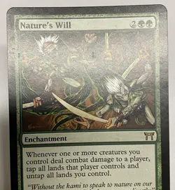 Magic The Gathering MTG NATURE'S WILL Champions of Kamigawa LP - MP - Image 3