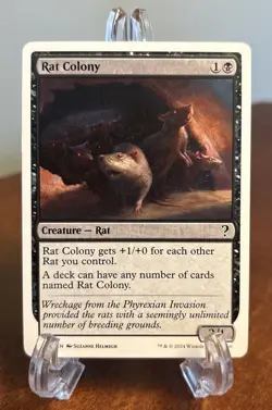 MTG Rat Colony (White Border) Mystery Booster 2 MB2 47 NM Magic The Gathering - Image 1