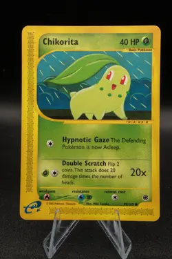 Chikorita Pokemon TCG Expedition 99/165 LP Condition Light Play+ Vintage Pokemon - Image 1
