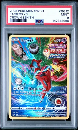 2023 Pokemon Sword And Shield Crown Zenith #GG12 Fa/Deoxys Crown Zenith PSA 9 - Image 1